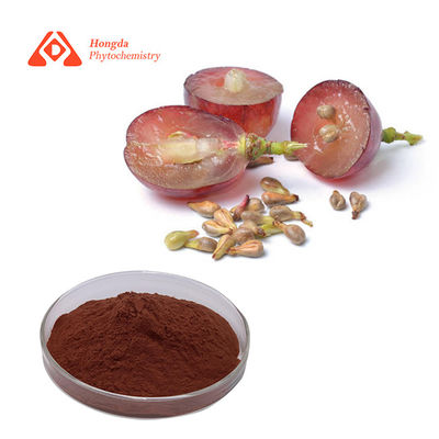 প্রাকৃতিক উদ্ভিদ এক্সট্র্যাক্ট 95% Proanthocyanidins দ্রাক্ষারস বীজ এক্সট্র্যাক্ট পাউডার অ্যান্টিঅক্সিডেন্ট দ্রাক্ষারস বীজ এক্সট্র্যাক্ট
